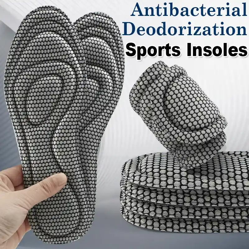 5d Memory Foam Nanoantibacterial Breathable Insoles Men Women