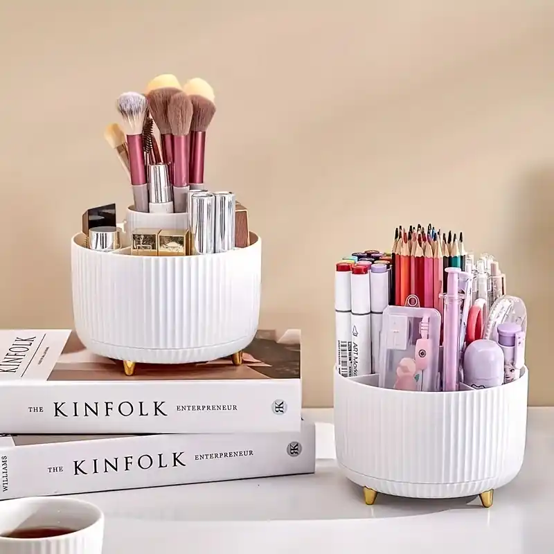 360 Rotating Cosmetic Storage Box Multifunctional Makeup And Skincare Organizer