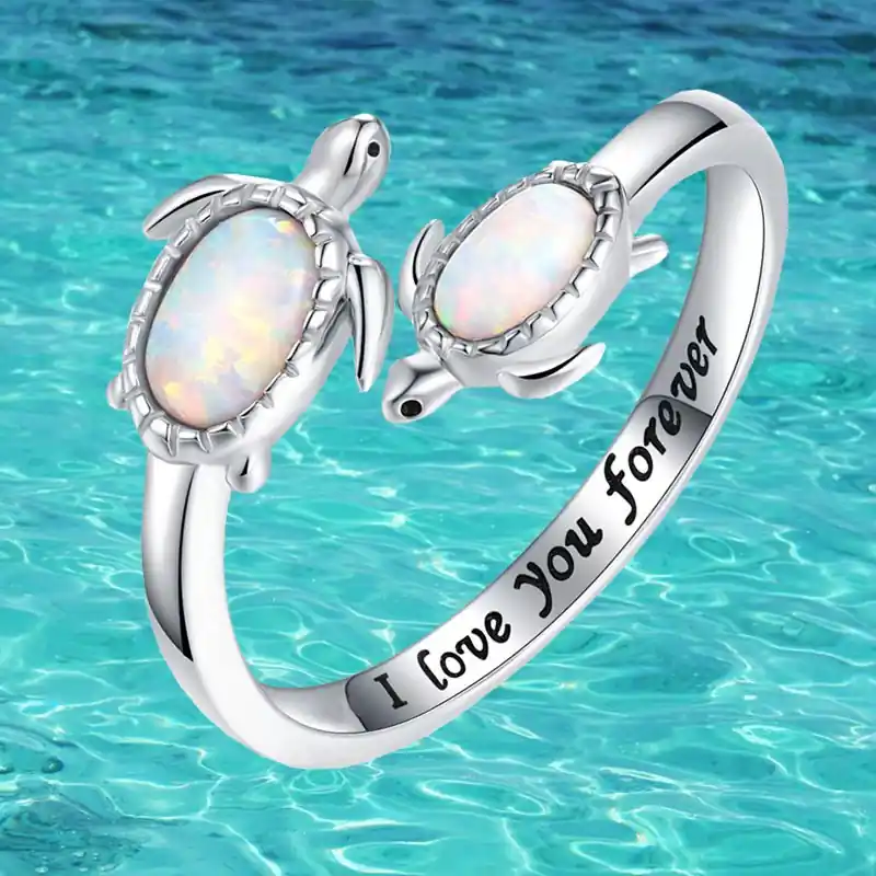 Trendy Elegant Turtle Open Ring Perfect Gift For Girls