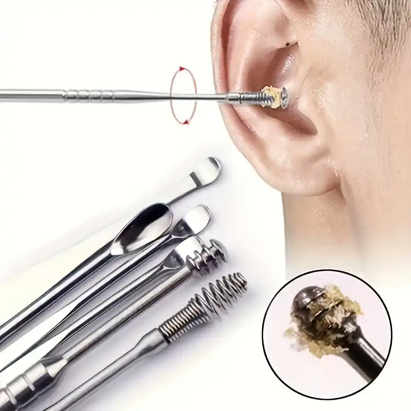 6in1 Stainless Steel Ear Wax Removal Kit Safe Comfortable