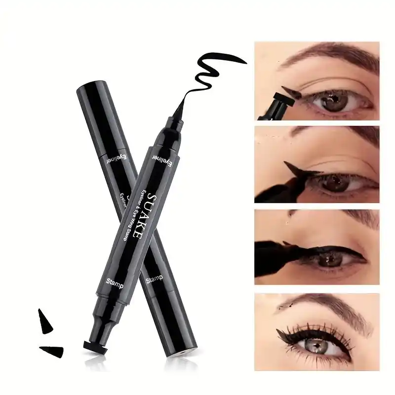 Waterproof Doublesided Eyeliner Pen Quickdry Longlasting Smudgeproof Beauty
