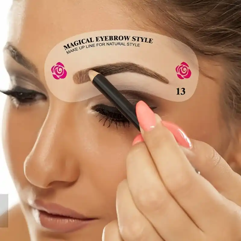 24 Eyebrow Shaping Stencils Kit Perfect Beauty Makeup Tool