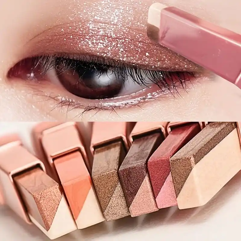 Dualtone Glitter Eyeshadow Stick Longlasting Waterproof Easy Application