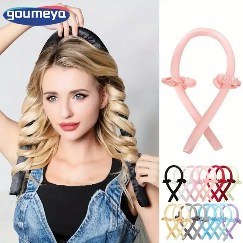 Overnight Heatless Curling Headband Soft Wave Ribbon Hair Rollers