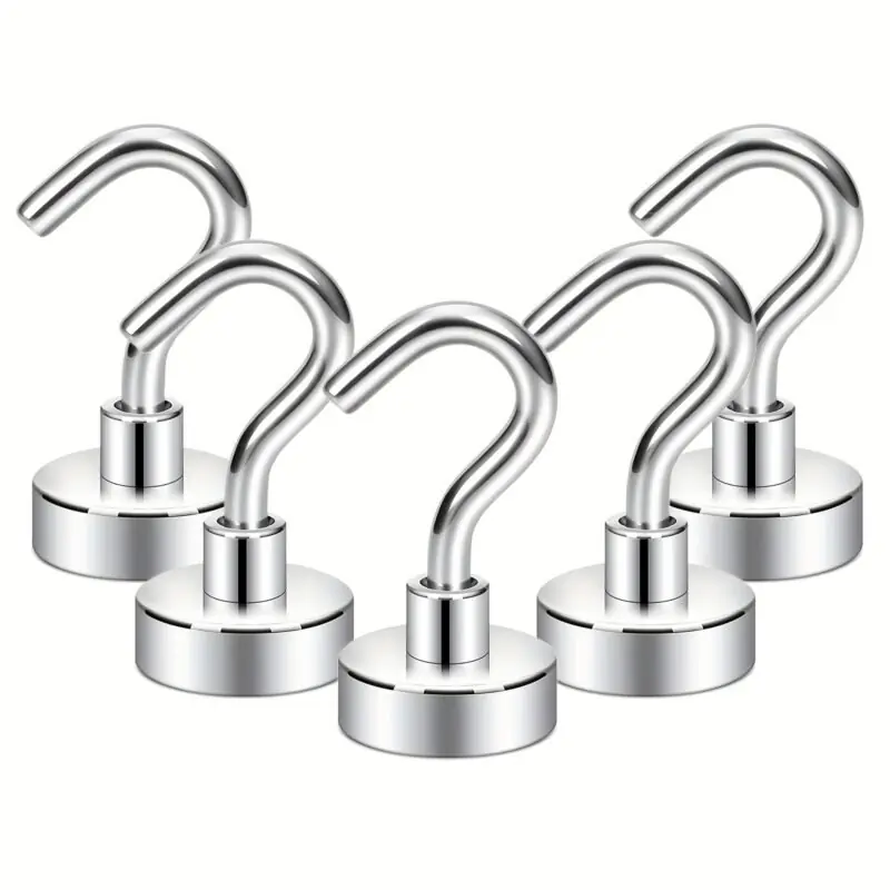 5pcs Heavyduty Magnetic Hooks Kitchen Cruise Garage Storage Solution