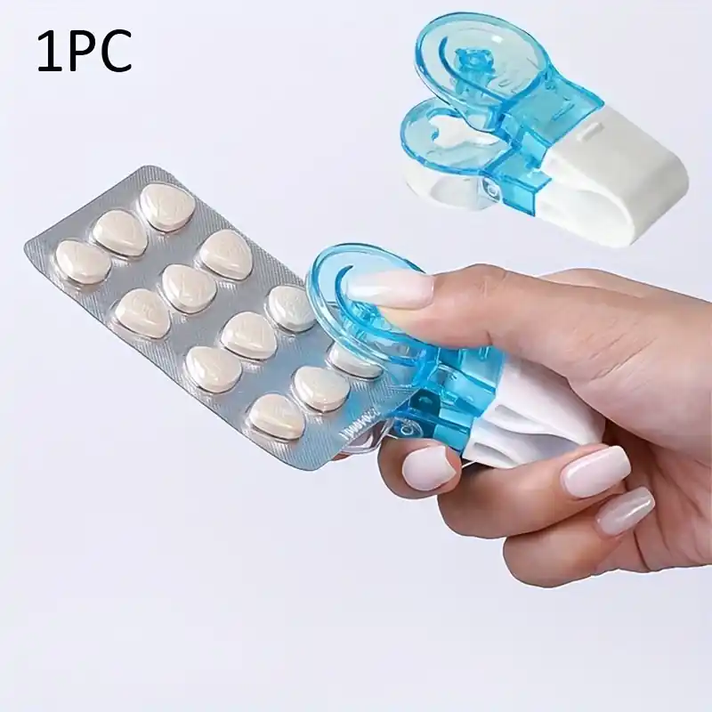 Compact Ergonomic Pill Popper Easyopen Travelready Medicine Organizer With Storage