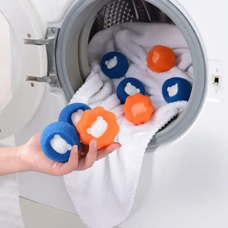 Ecofriendly 3pack Reusable Laundry Balls Pet Hair Removal Wrinkle Reducer Quick Dry
