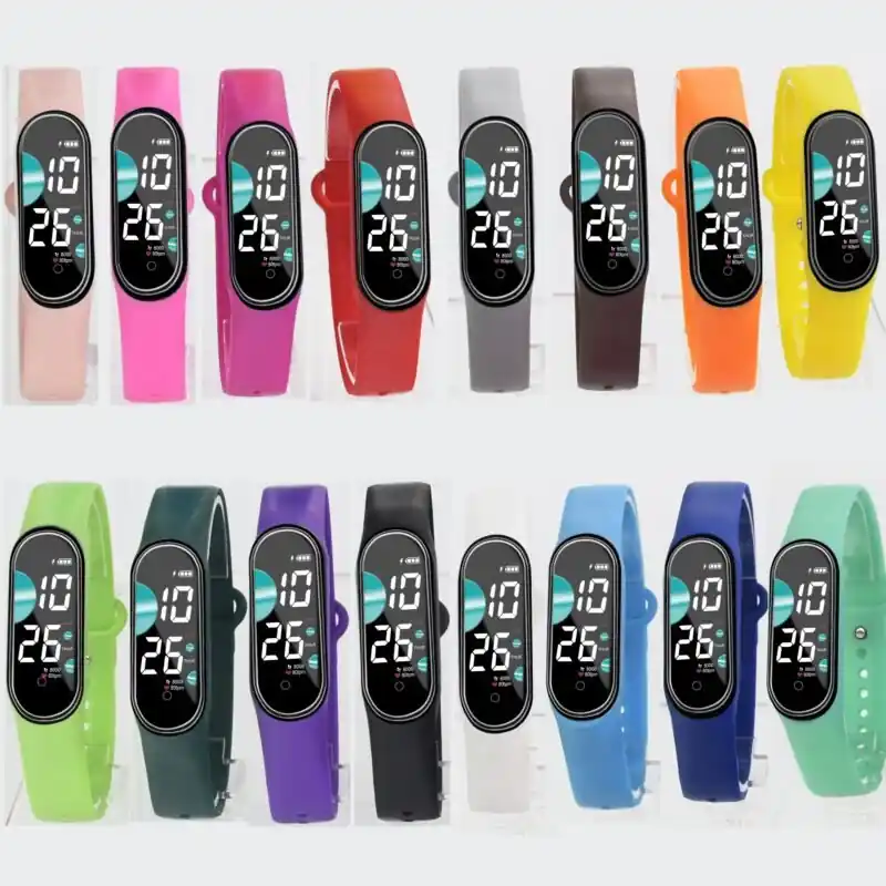 Waterproof Led Touch Screen Silicone Sports Watch Unisex Digital Gift