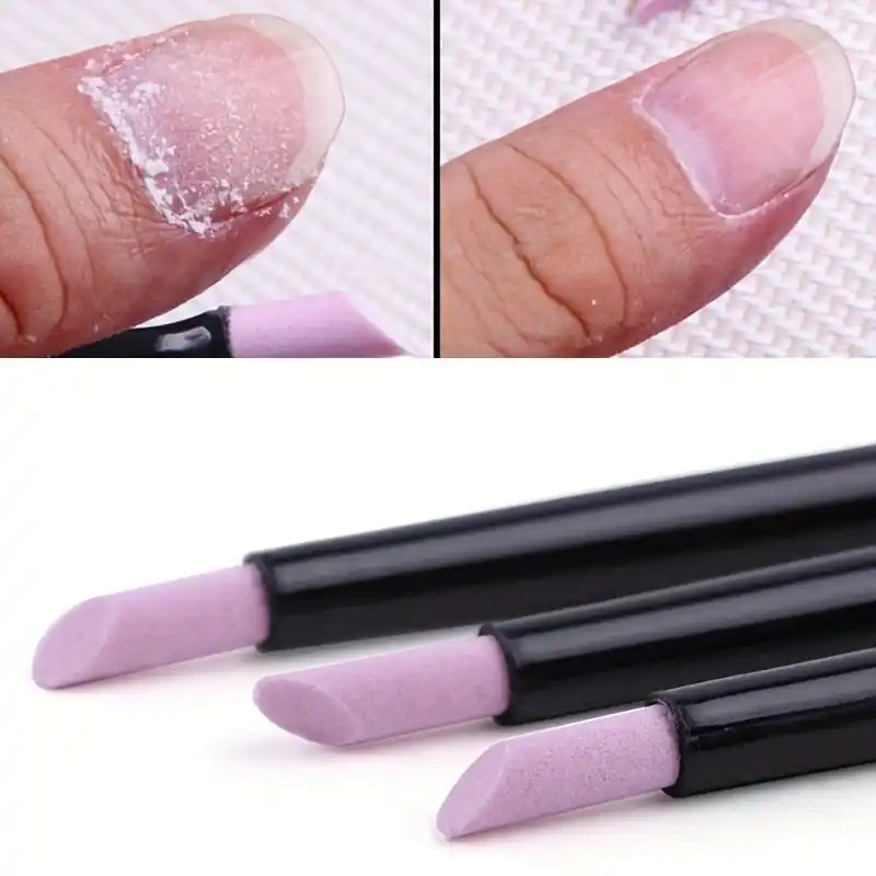 3pack Quartz Stone Cuticle Stick Pen Nail Art Manicure Tools
