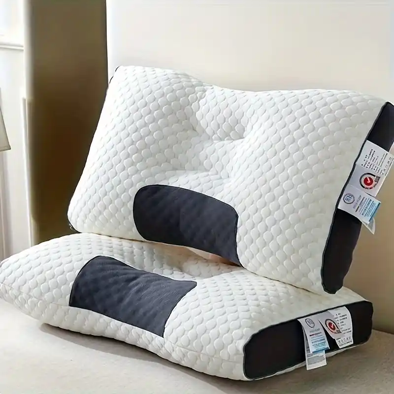 Ergonomic Adjustable Orthopedic Knitted Neck Pillow For Adults Soft Removable Cover