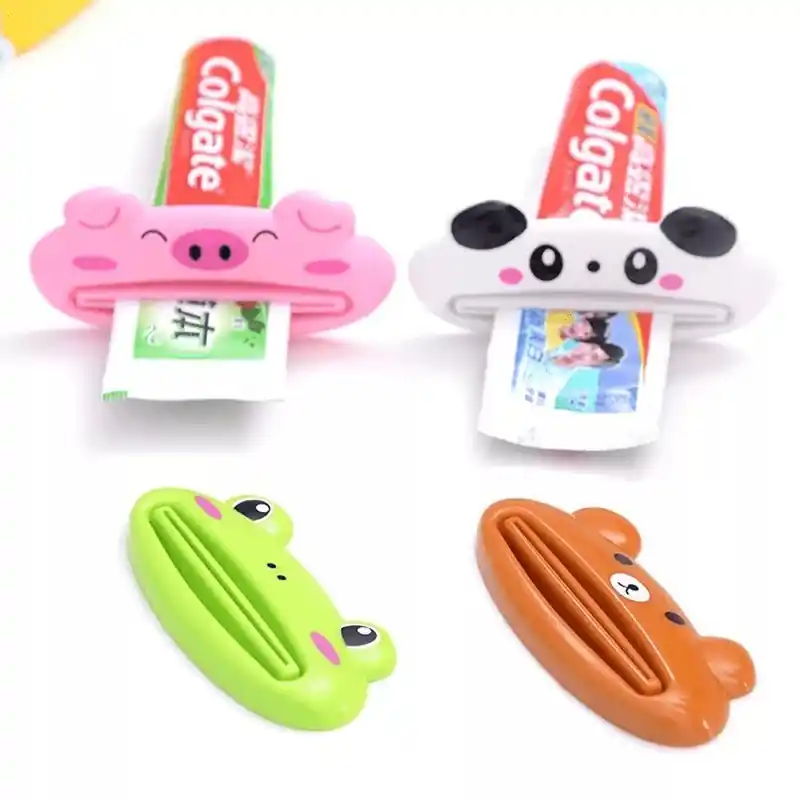 Animalthemed Plastic Toothpaste Squeezer Holder Bathroom Essentials Dispenser