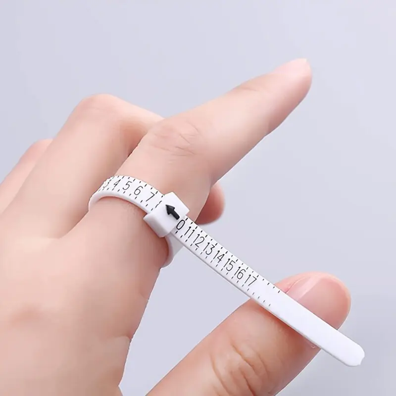 Adjustable Silicone Ring Sizer Tape Accurate Reusable Finger Measuring Tool