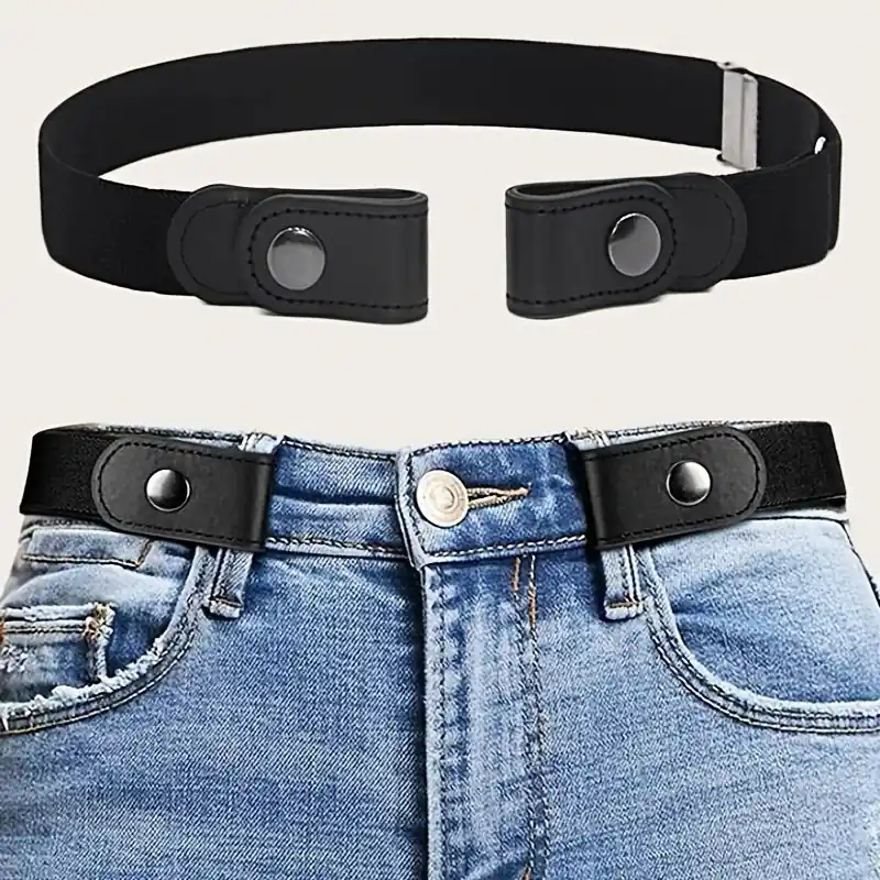 Unisex Bucklefree Elastic Belt Adjustable Stretch Comfort Braided Handwashable