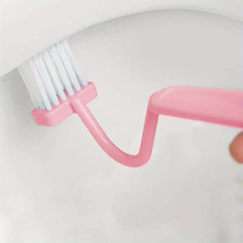 Ergonomic Vshaped Toilet Brush Wallmountable Cornercleaning Bathroom Essential