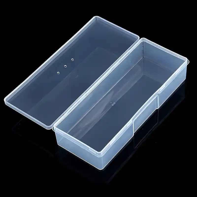 Clear Nail Tool Cosmetic Storage Box Organize Manicure Easily