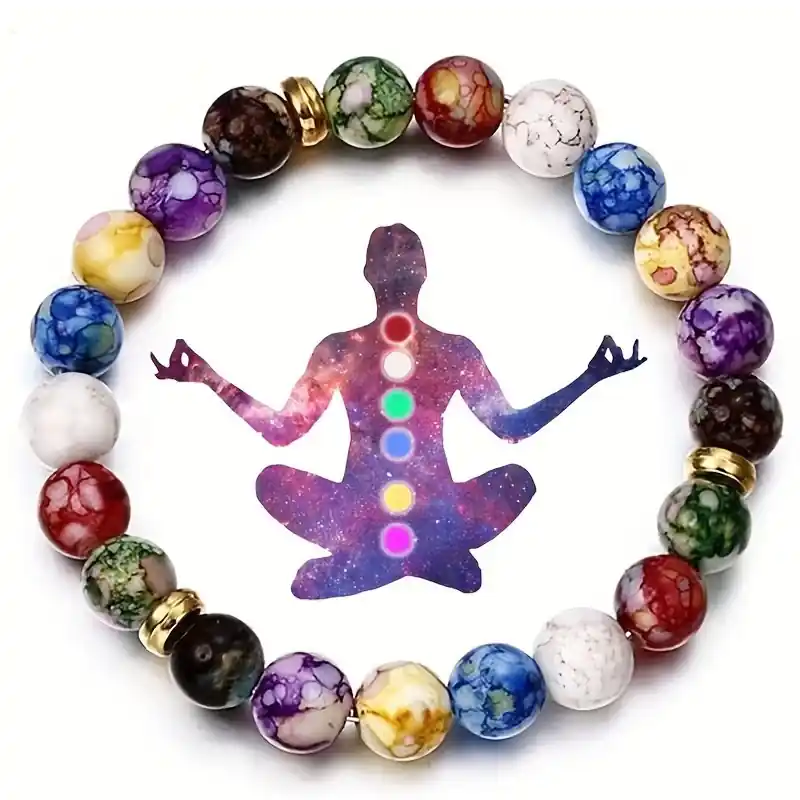 7 Chakra Healing Crystal Bracelet For Women Yoga Meditation Energy Gift