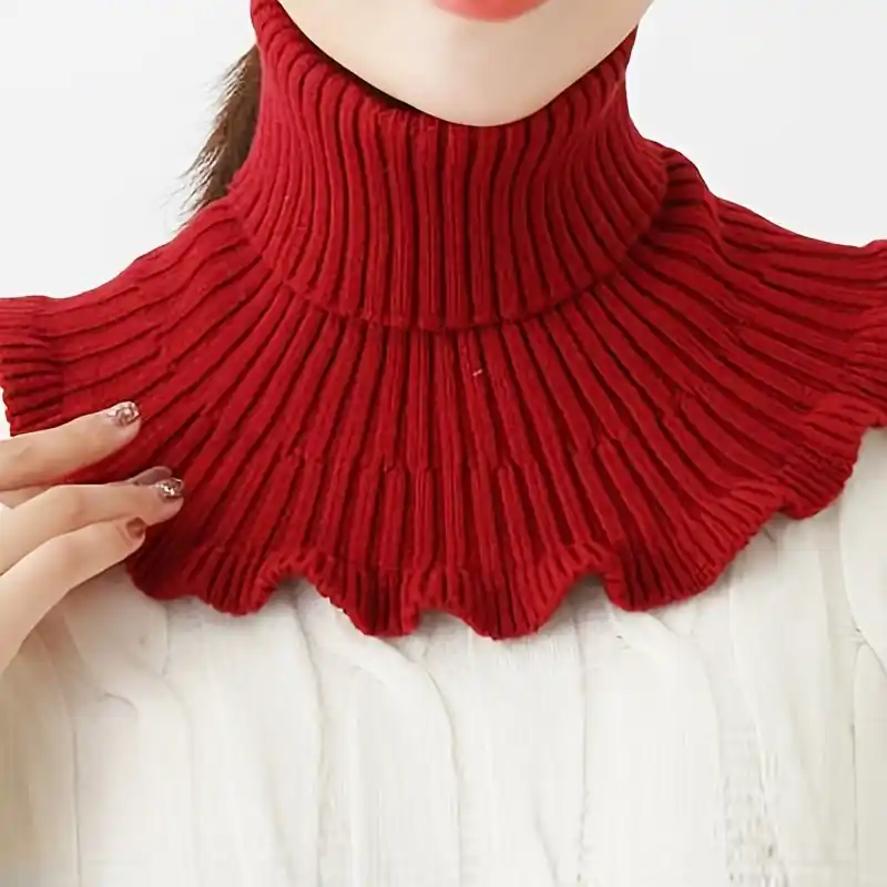 Red Knitted Womens Winter Scarf Cozy Chic Versatile Warmth