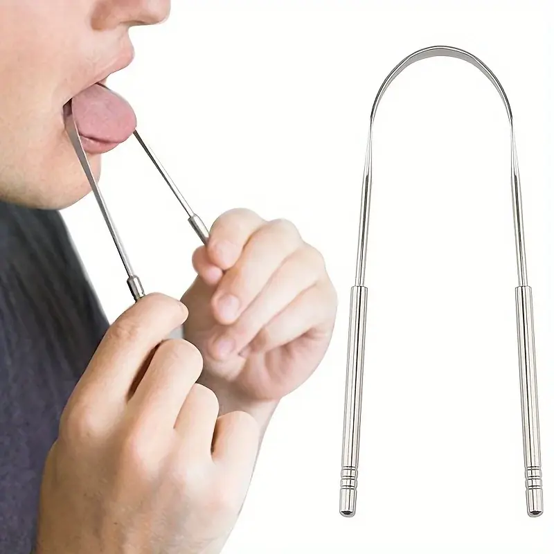 Stainless Steel Tongue Scraper For Halitosis Reduction And Fresh Breath