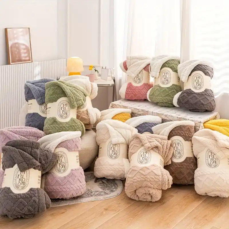 Ultrasoft Sherpa Bed Blanket For Cozy Comfortable Sleep 1pc