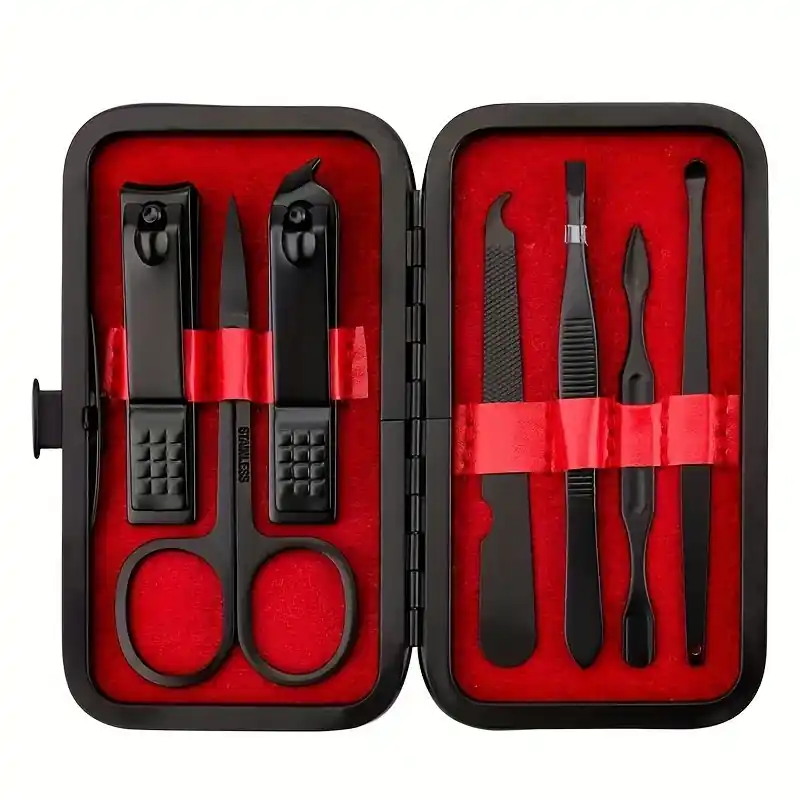 7in1 Portable Mens Grooming Kit Travelready Batteryfree Nail Tools