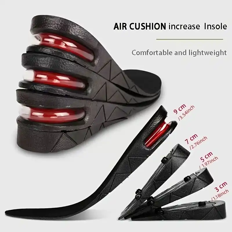Adjustable Air Cushion Height Increasing Shoe Insole 1pc 118354inch39cm