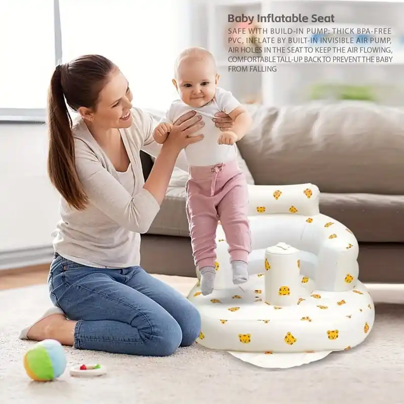 Inflatable Baby Seat With Builtin Air Pump 336 Months Toddler Support Chair