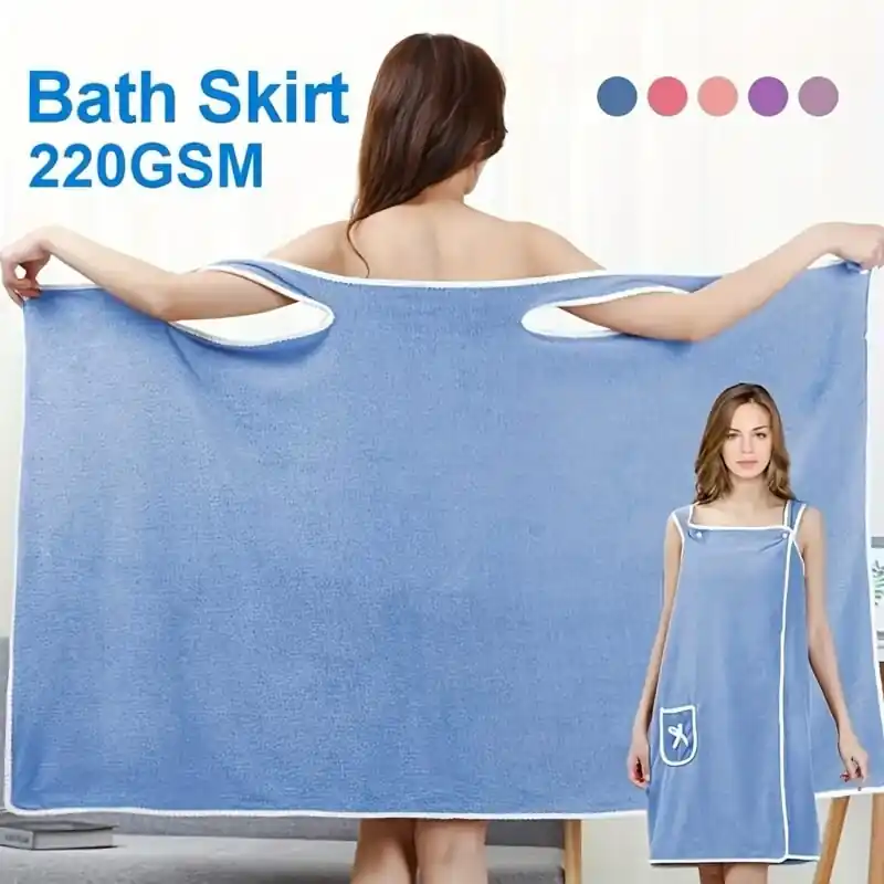 Extra Large Absorbent Bathrobe Towel In Polyester Cotton Bathroom Essential