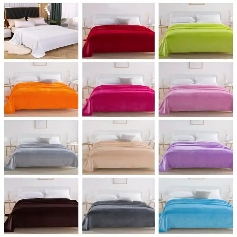 Luxurious Velvet Throw Blanket Warm And Cozy For Sofa Bed Living Room
