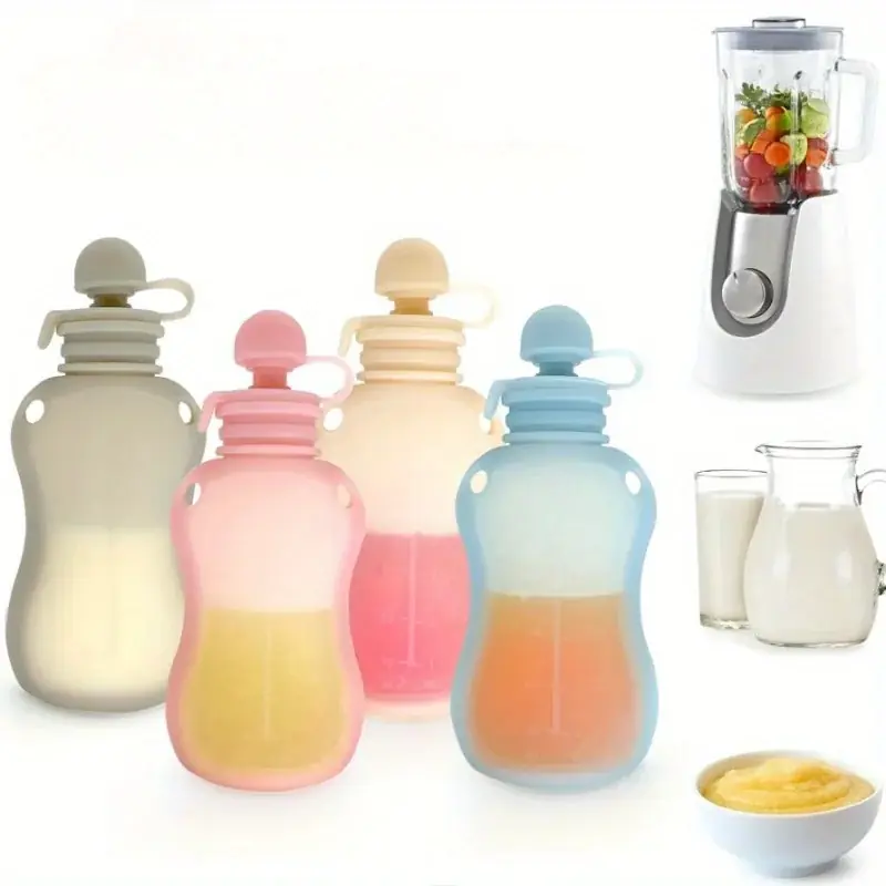 Bpafree 507oz Reusable Silicone Breast Milk Storage Bags Food Pouch