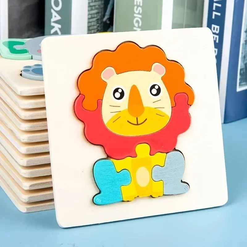 Kids Wooden Puzzle Toy Educational Animal Vehicle Jigsaw Gifts