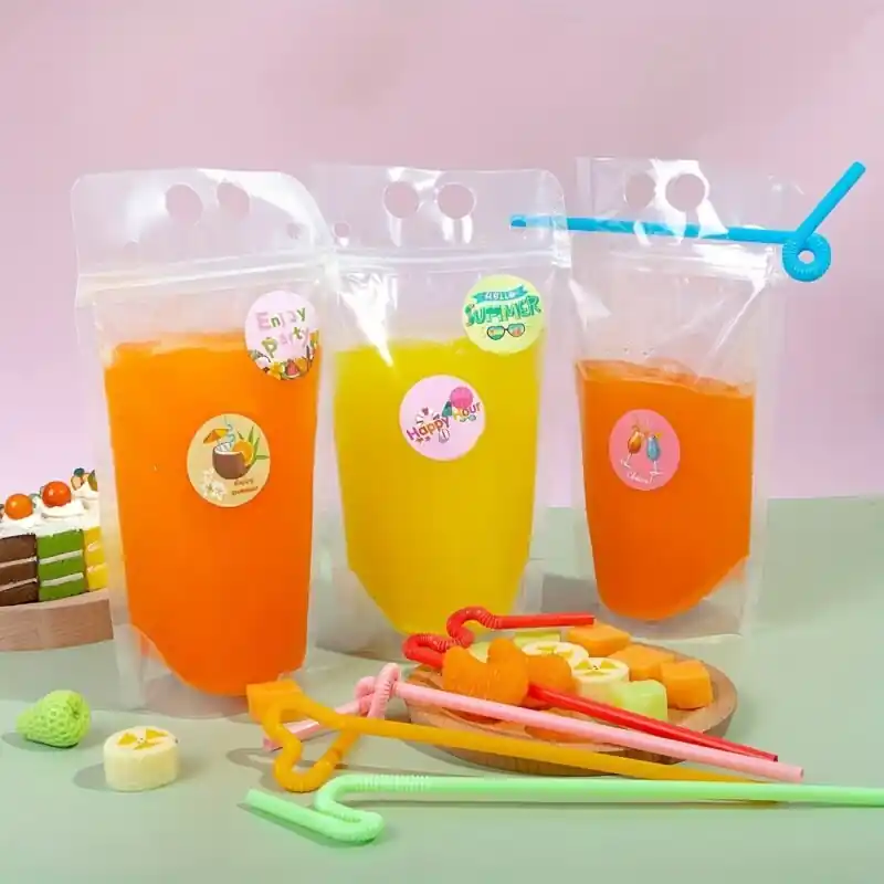 Reusable Clear Drink Pouches 203050pcs 500ml169oz Zipper Smoothie Juice Bags
