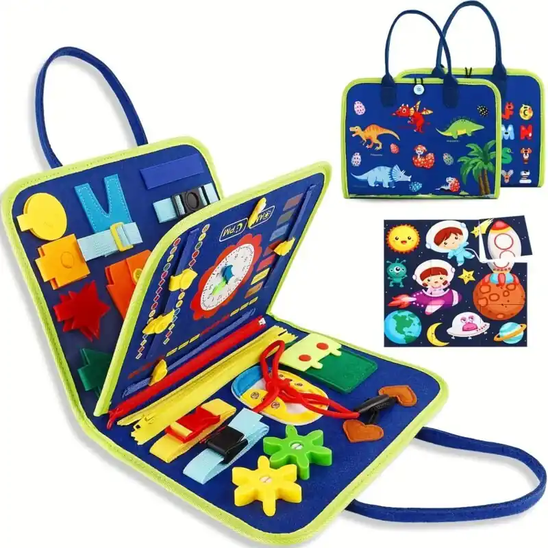 25in1 Montessori Busy Board Toy For Toddlers Motor Skills Development