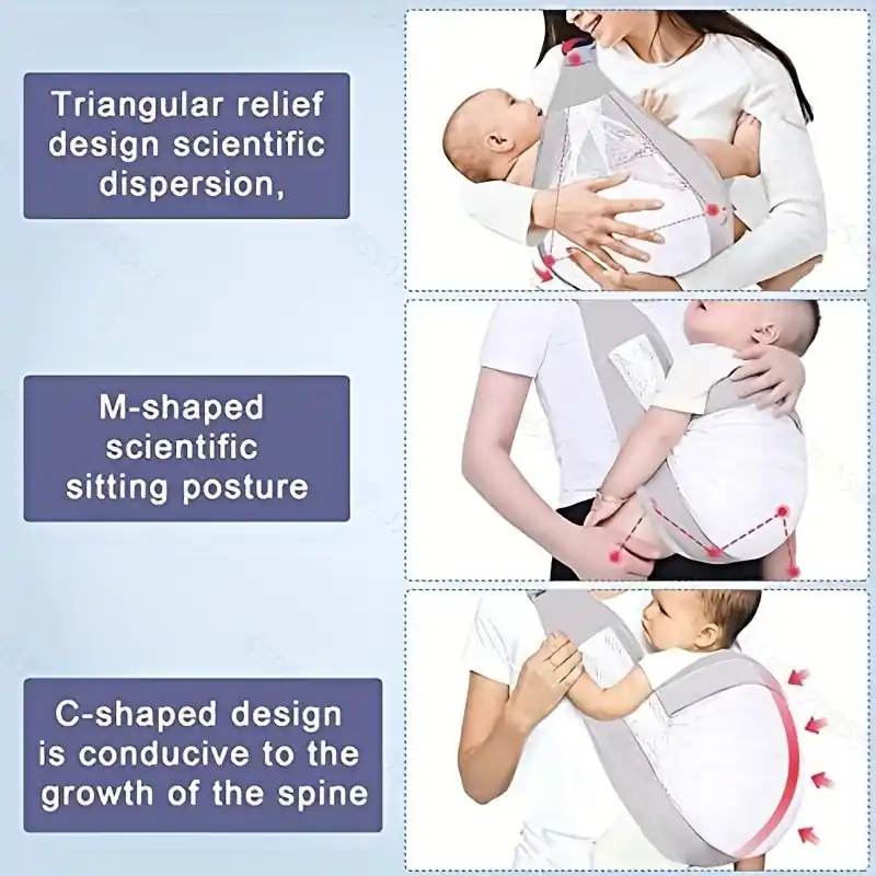 Newborn Front Carry Baby Sling Carrier Ideal Multifunctional Holiday Gift