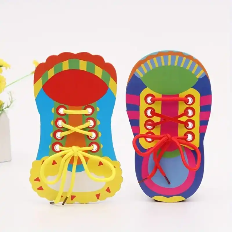 Early Learning Shoelace Threading Toy For Kids Educational Puzzle Gift