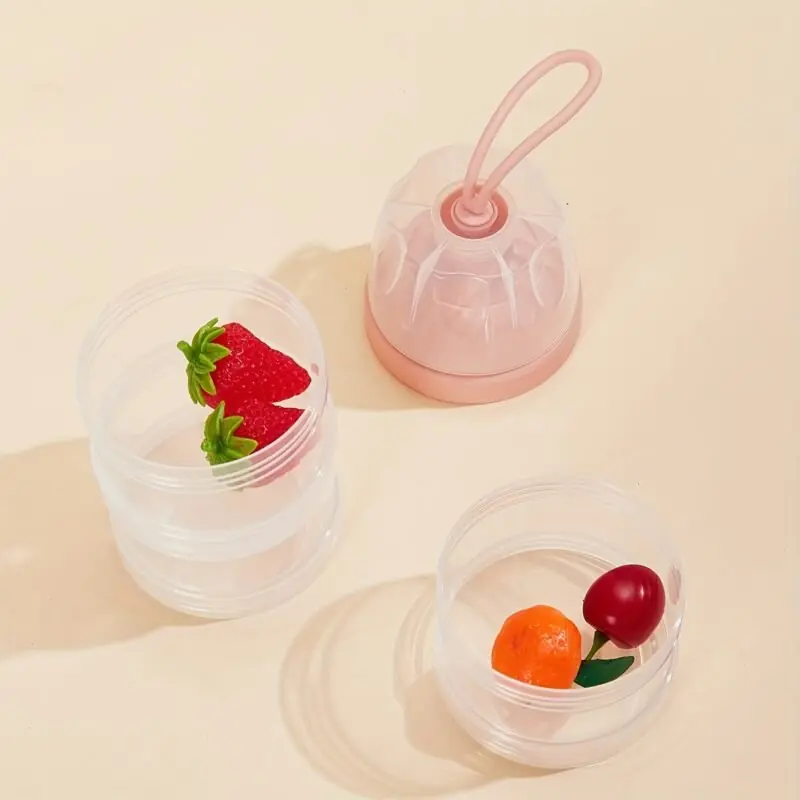 Portable 3layer Stackable Milk Powder Dispenser And Multifunctional Food Storage
