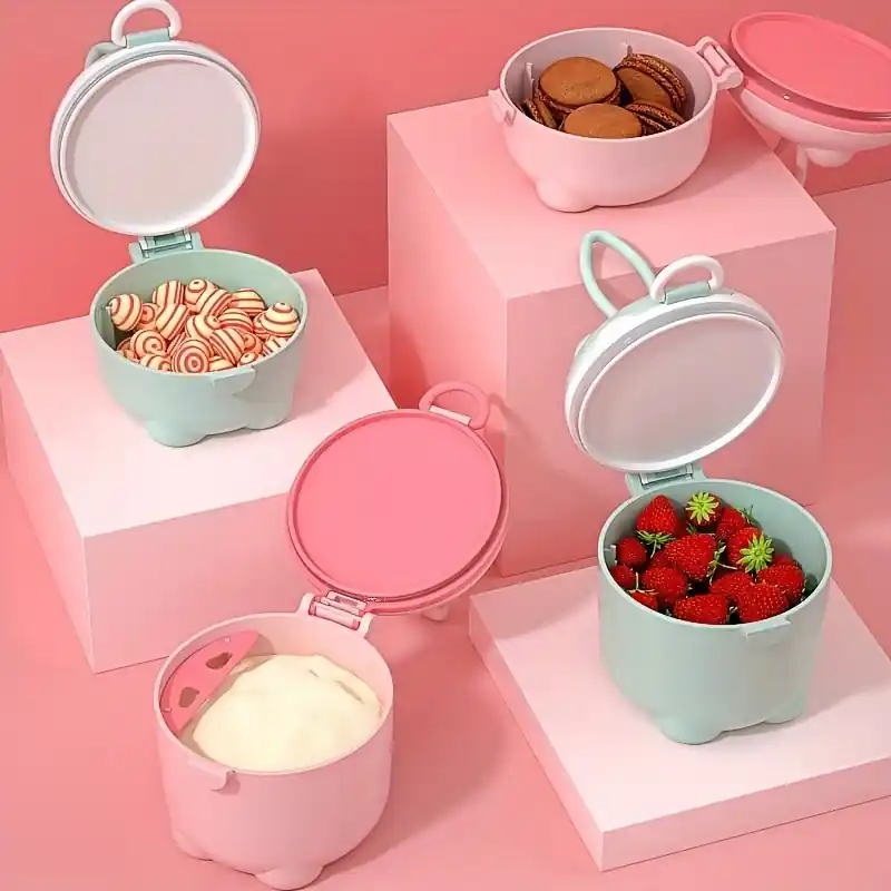 Largecapacity Portable Baby Milk Powder Storage Box With Lock Seal