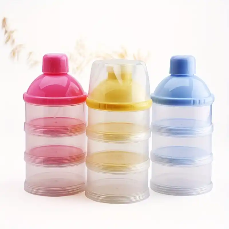Portable 3layer Baby Milk Powder And Snacks Storage Container For Travel