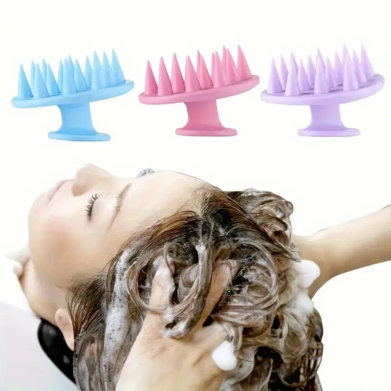 Silicone Scalp Massager Brush Antiitch Shampoo Hair Care Shower Tool