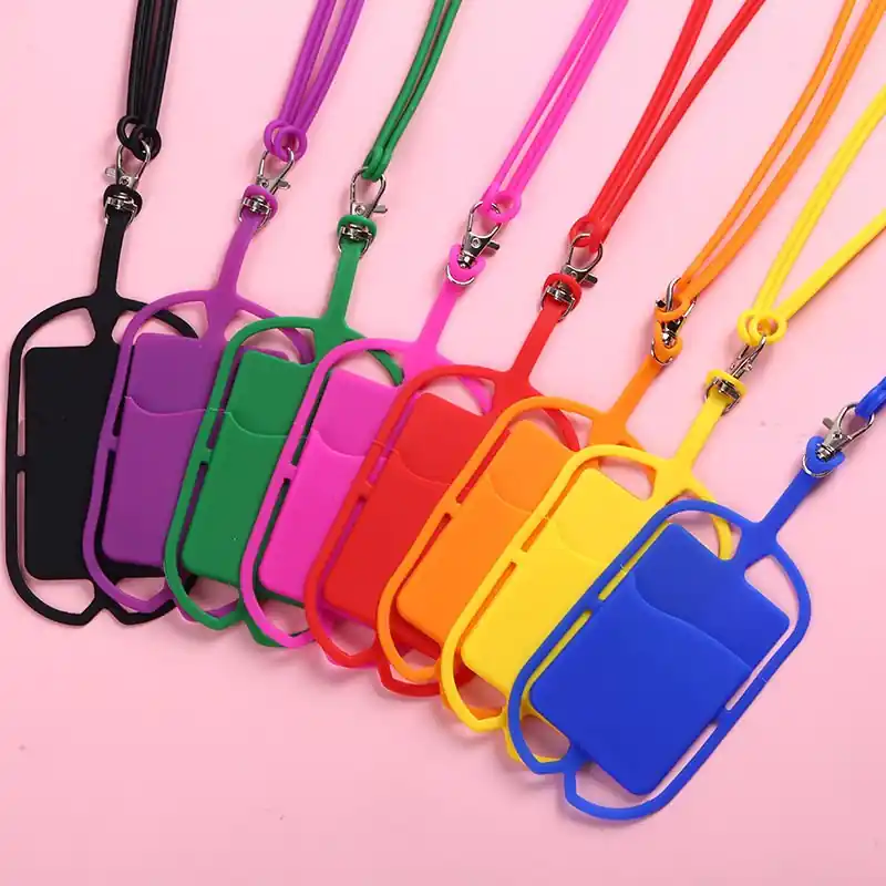 1pc Smartphone Lanyard Secure Neck Phone Holder With Card Pocket