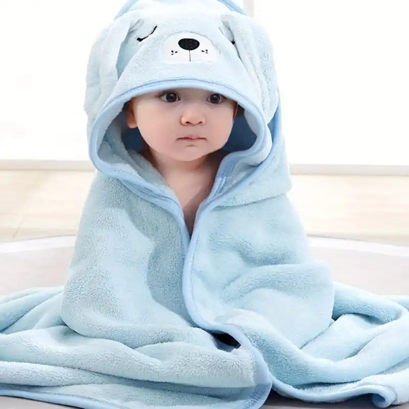 Super Soft Microfiber Baby Bath Towel Hooded Bathrobe 02 Years