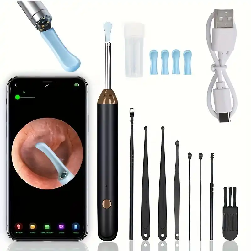 Ear Wax Removal Kit With Camera Light And 8 Piece Cleaning Set
