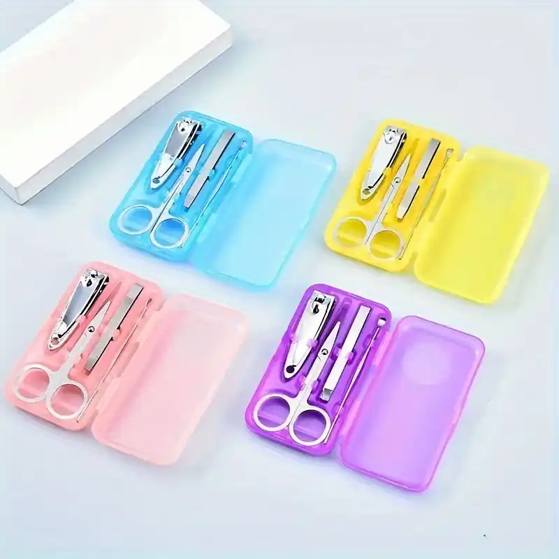 Professional Stainless Steel Manicure Set 4pcs Nail Grooming Kit