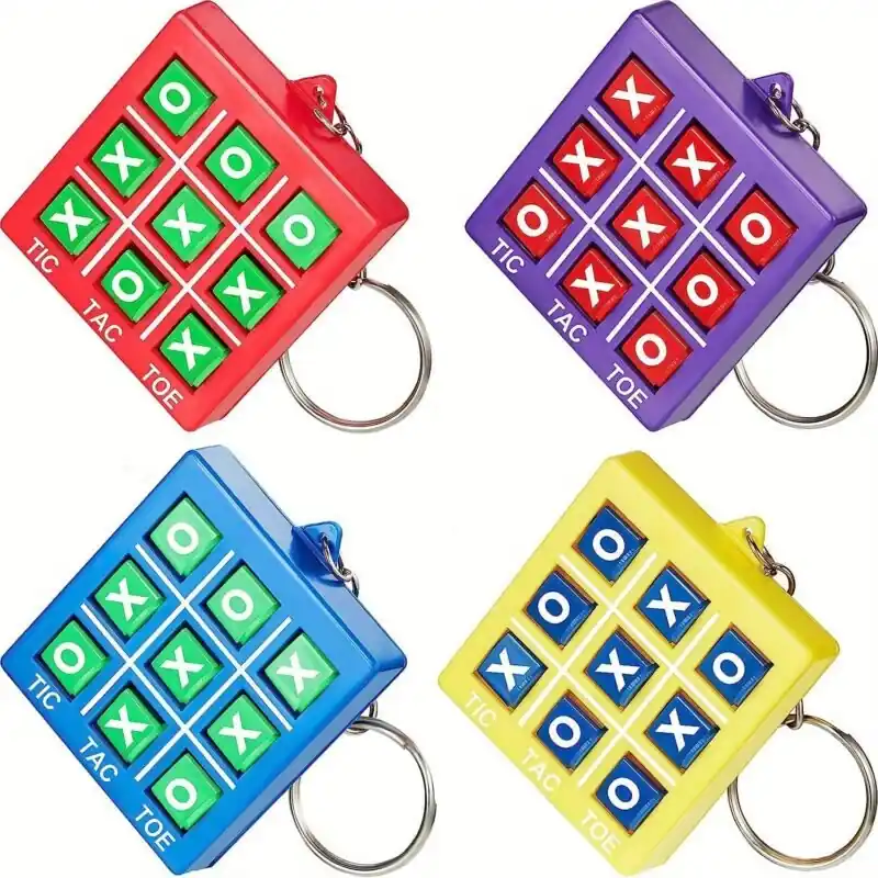 Kids Fidget Toy Keychain Tic Tac Toe Backpack Charm Boys Girls Gift