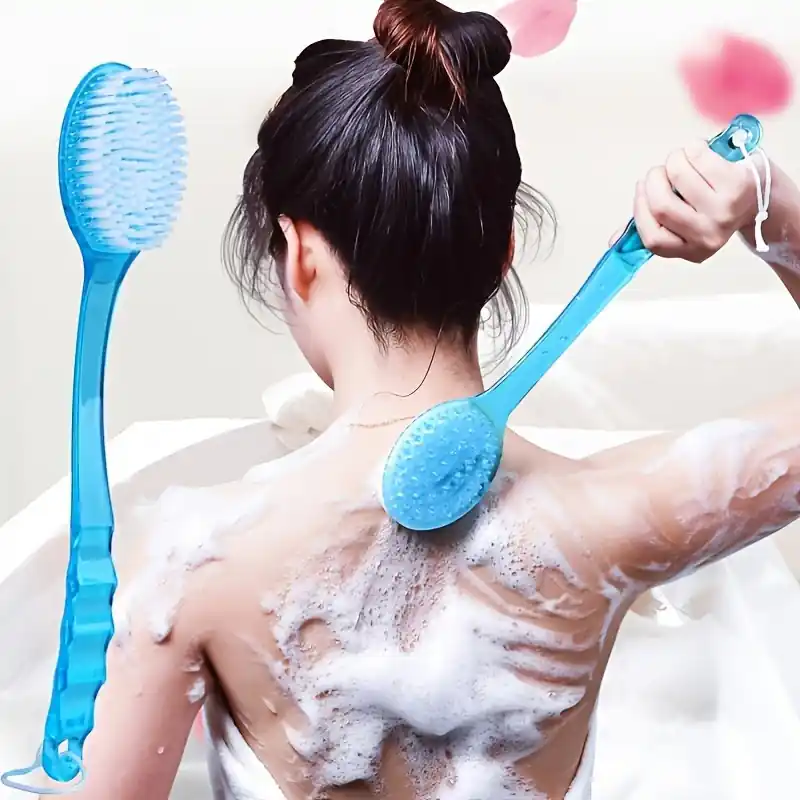 14inch Long Handle Bath Body Brush For Skin Exfoliation Shower Scrubbing