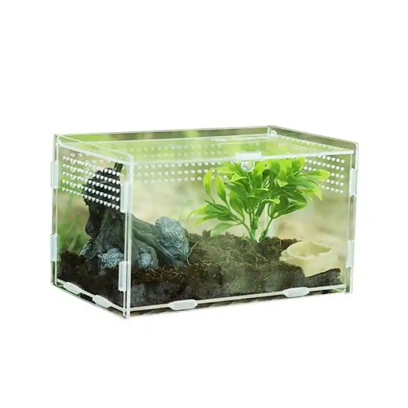 Acrylic Reptile Terrarium Transparent Breeding Box With 360degree Climbing