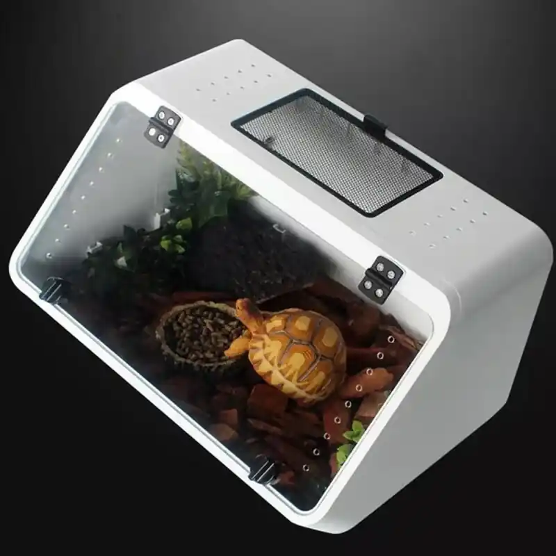 Compact Pet Terrarium Tank With Drying Platform For Snakes Turtles