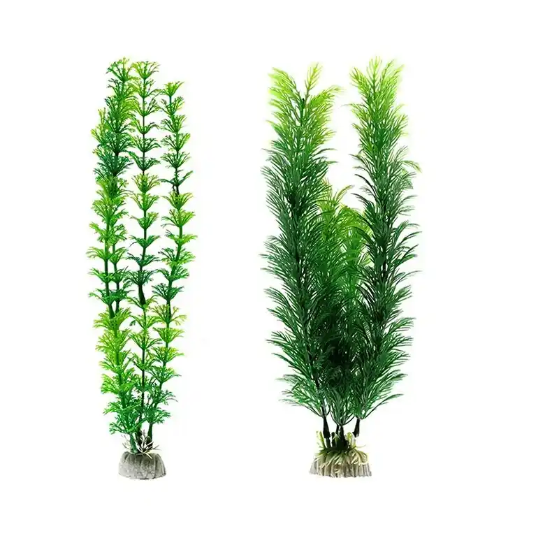 10pcs Large Artificial Aquarium Plants Vivid Fish Tank Landscape Decorations