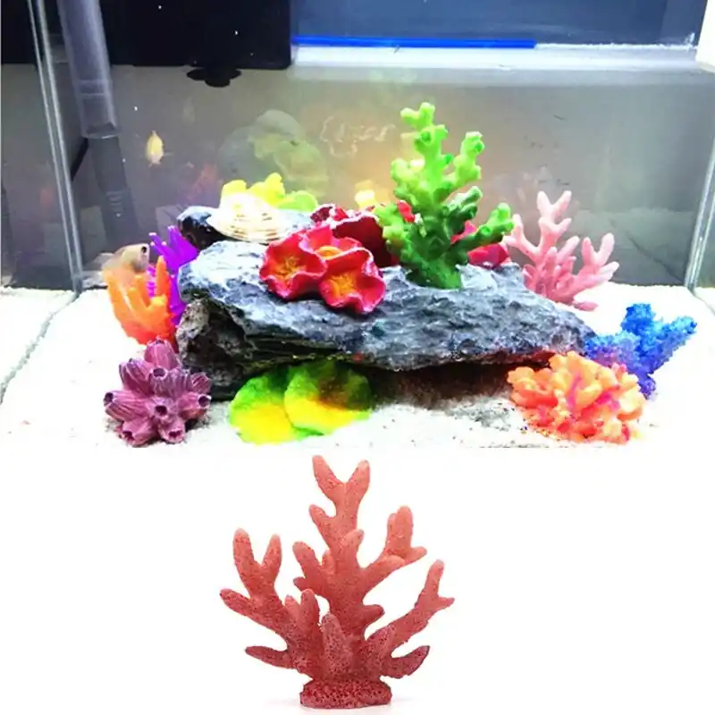 Resin Coral Tree Aquarium Ornament Artificial Underwater Aquascape Decoration