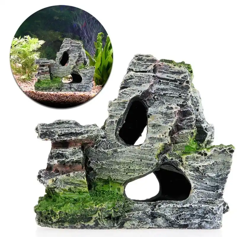 Natural Aquarium Rock Cave Tree Decor For Fish Tank Landscaping