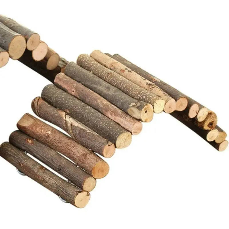 Wooden Ladder Bridge Toy For Hamsters Guinea Pigs Parrots Reptiles